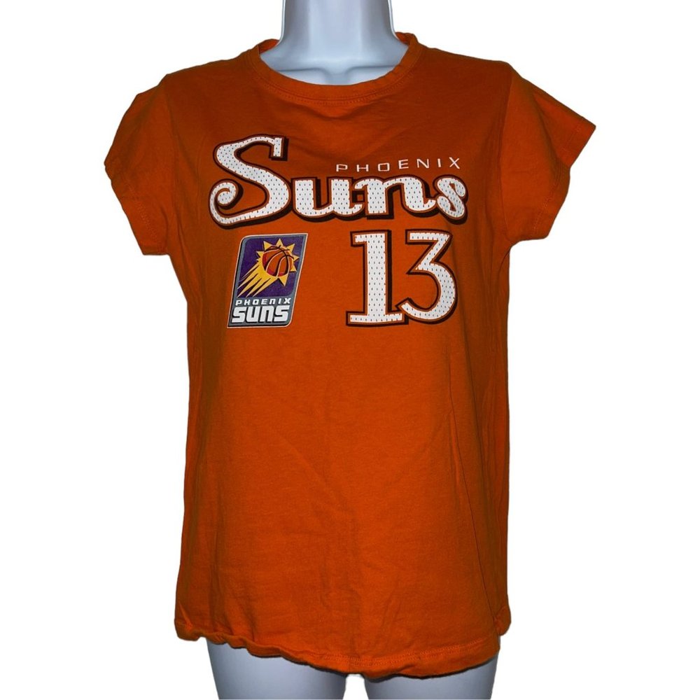 NBA Phoenix Suns Steve Nash Womens Tee L TShirt Orange Graphic 13 Near Vintage